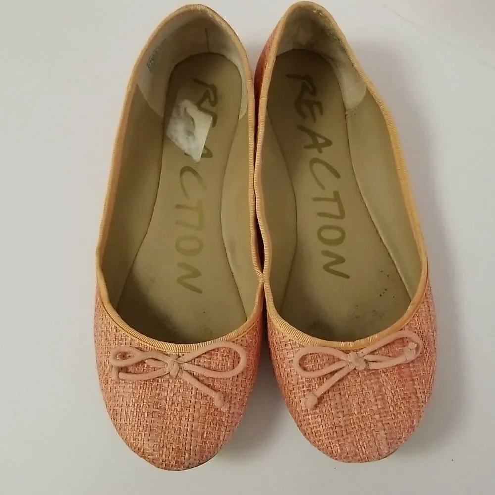 Reaction peach colored flats, size 8.5.